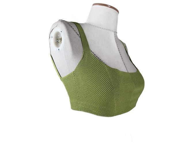Autre Marque Gauge81 Soutien-gorge Zarza Vert Vif Tricot Côtelé - vue 2