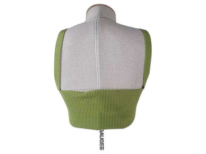 Autre Marque Gauge81 Soutien-gorge Zarza Vert Vif Tricot Côtelé - vue 3