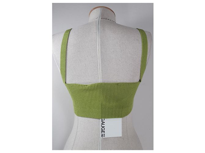 Autre Marque Gauge81 Soutien-gorge Zarza Vert Vif Tricot Côtelé - vue 6