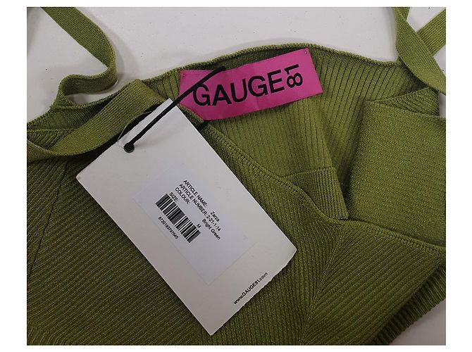 Autre Marque Gauge81 Soutien-gorge Zarza Vert Vif Tricot Côtelé - vue 7
