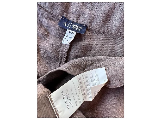 Top Armani Jeans de lino gris - vista 3