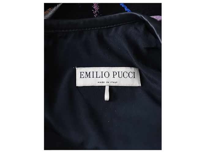 Emilio Pucci Vestido con estampado de bambú en poliéster negro - vista 4