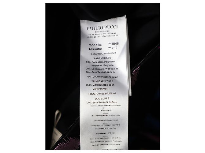 Emilio Pucci Vestido con estampado de bambú en poliéster negro - vista 5