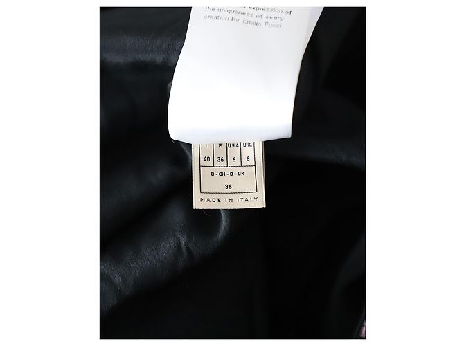 Emilio Pucci Vestido con estampado de bambú en poliéster negro - vista 6