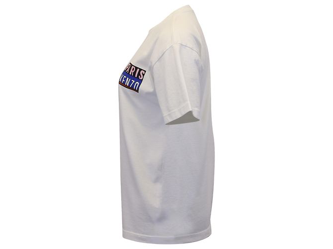 Camiseta Kenzo Paris de algodón blanco con logo estampado - vista 2