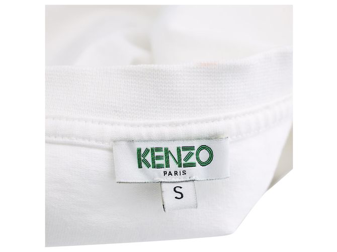 Camiseta Kenzo Paris de algodón blanco con logo estampado - vista 4