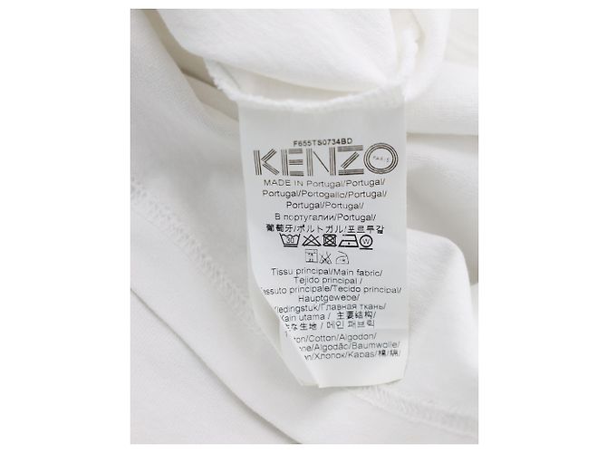 Camiseta Kenzo Paris de algodón blanco con logo estampado - vista 5