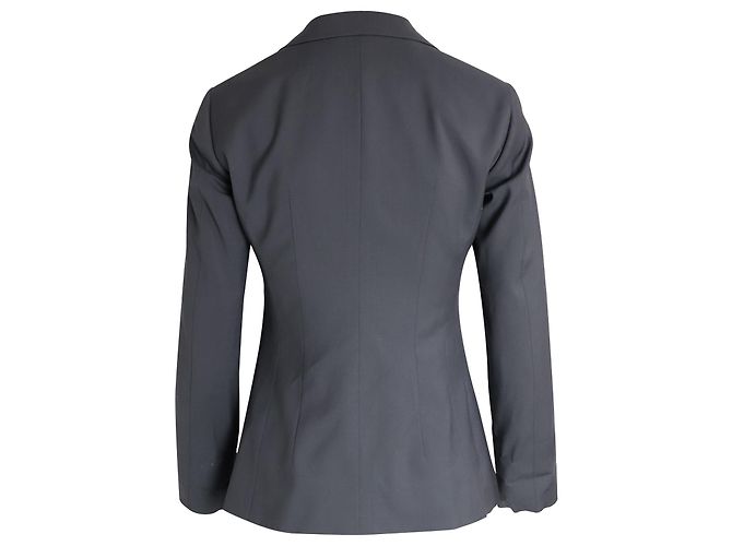 Céline Celine Blazer em Lã Cinza - vista 2