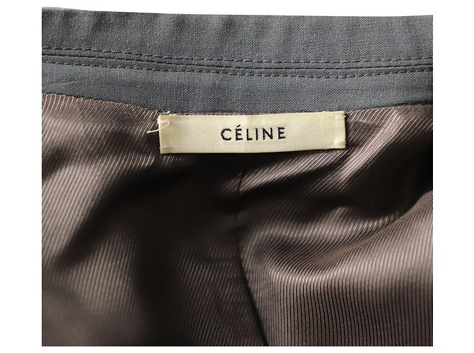 Céline Celine Blazer em Lã Cinza - vista 4