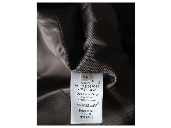 Céline Celine Blazer em Lã Cinza - vista 5