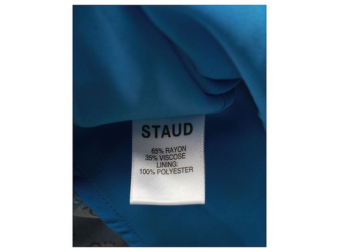 Mini abito con stampa floreale Staud Milla in rayon blu - vista 5