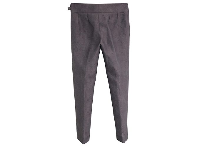 Yves Saint Laurent Hose mit Jacquard-Print aus grauem Polyamid - Ansicht 2