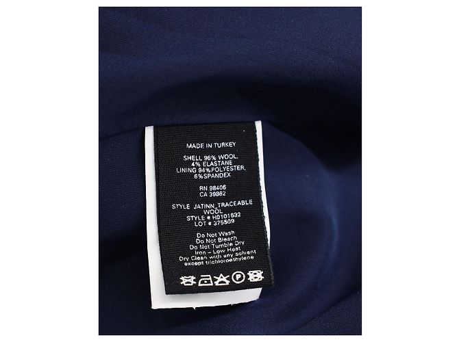 Minivestido Theory de manga curta em lã azul marinho - vista 5