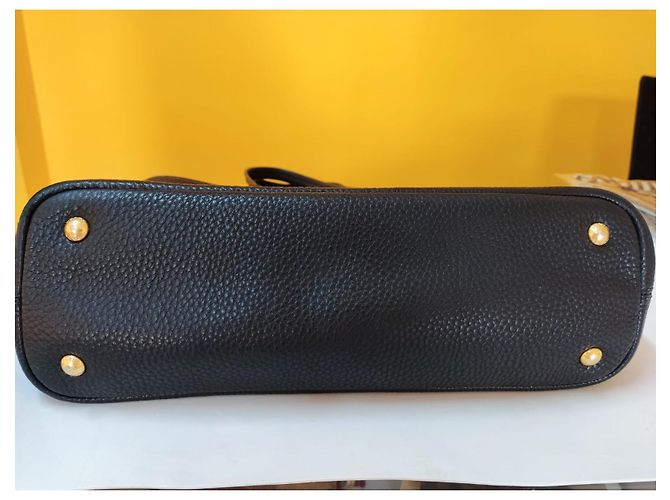 Borsa tote Prada in pelle nera Nero - vista 7
