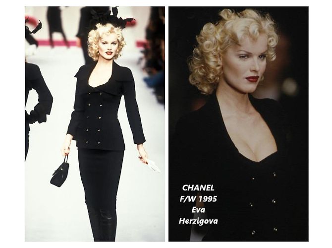 COLLETTORE! CHANEL e Karl Lagerfeld 95A F/W 1995 Giacca bouclé di lana nera - vista 2