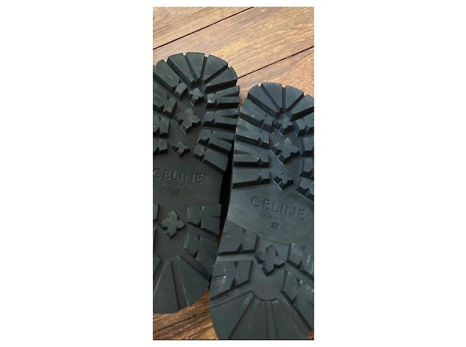 Sandali Bulky Céline in pelle nera 37 Nero - vista 2