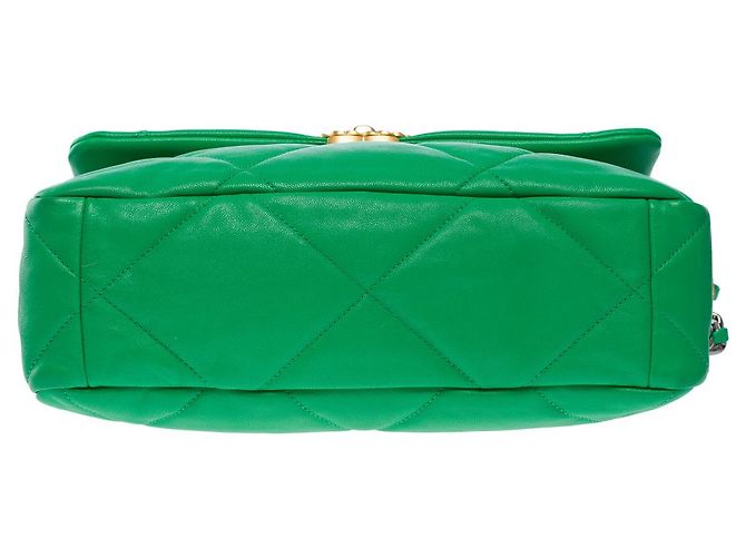 Sac CHANEL Chanel 19 en Cuir Vert - 101265 - vue 10