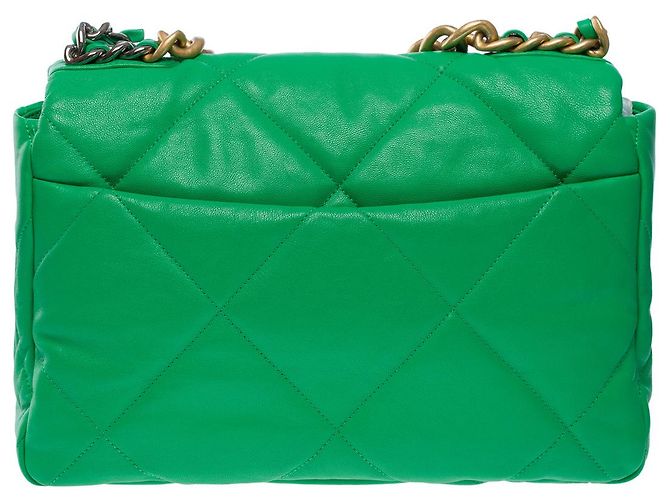 Sac CHANEL Chanel 19 en Cuir Vert - 101265 - vue 3