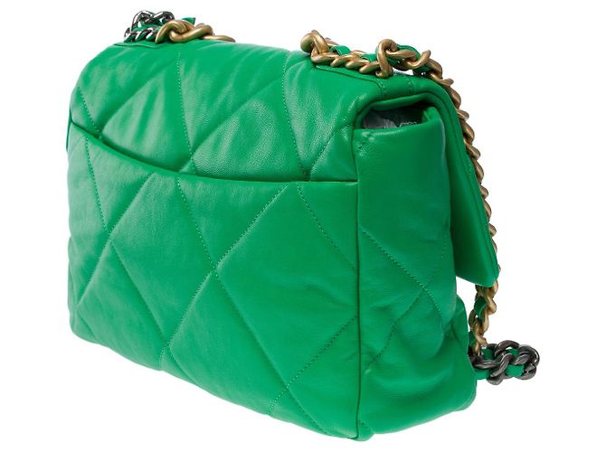 Sac CHANEL Chanel 19 en Cuir Vert - 101265 - vue 5