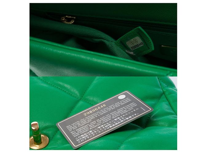 Sac CHANEL Chanel 19 en Cuir Vert - 101265 - vue 7