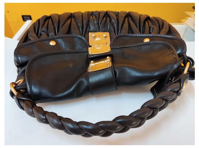 Borsa a mano Miu Miu in pelle nera Nero - vista 3