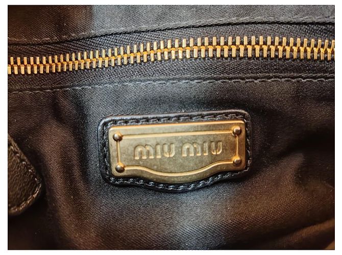 Borsa a mano Miu Miu in pelle nera Nero - vista 6