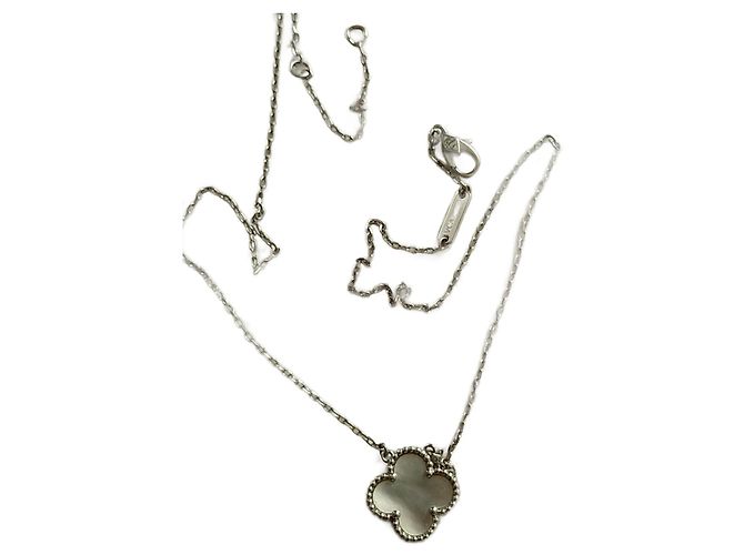 Van Cleef & Arpels Halskette Weißgold Silbern 43cm - Ansicht 2