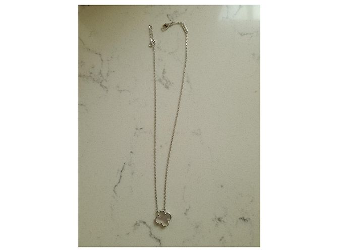 Van Cleef & Arpels Halskette Weißgold Silbern 43cm - Ansicht 8