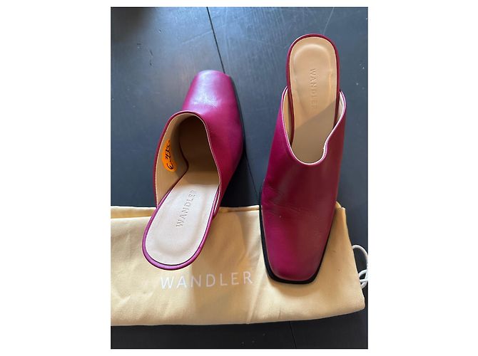 Wandler Gaia Wedge Keilabsatz Mules Rosa Kalbsleder 37 - Ansicht 3