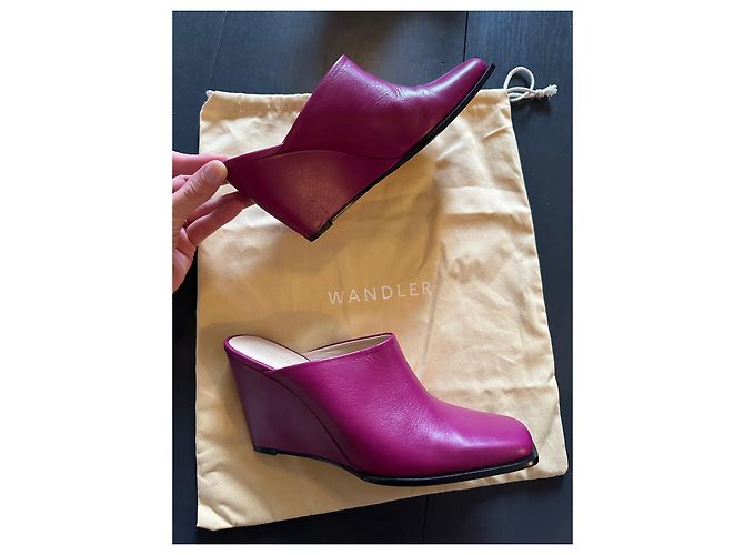 Wandler Gaia Wedge Keilabsatz Mules Rosa Kalbsleder 37 - Ansicht 5