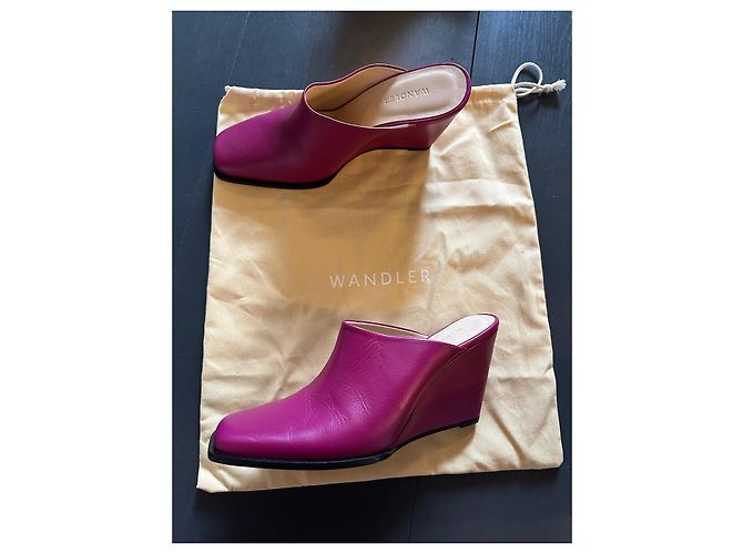 Wandler Gaia Wedge Keilabsatz Mules Rosa Kalbsleder 37 - Ansicht 6