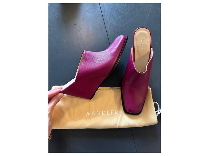 Wandler Gaia Wedge Keilabsatz Mules Rosa Kalbsleder 37 - Ansicht 8