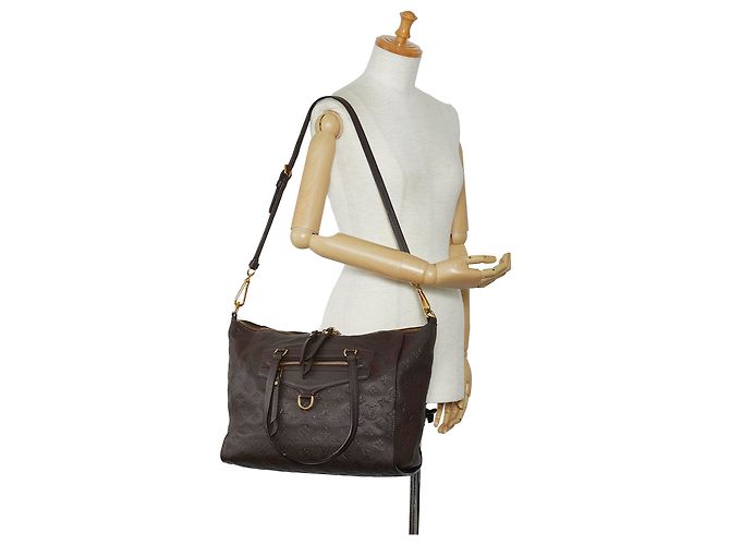 Louis Vuitton Brown Monogram Empreinte Lumineuse PM Marrone - vista 9
