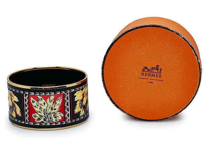 Ring Hermès Brazalete de esmalte brasileño extra ancho negro de Hermes - vista 6