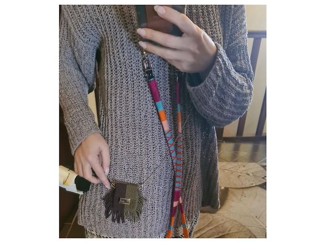 Zucchino Borsa a mano Fendi Caramel con catena Caramello - vista 5