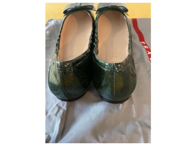 Bailarinas Prada de piel verde - vista 4