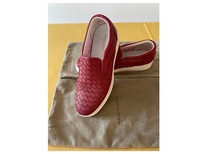 Bottega Veneta Sneaker aus rotem Leder - Ansicht 2