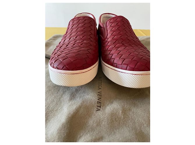 Bottega Veneta Sneaker aus rotem Leder - Ansicht 3