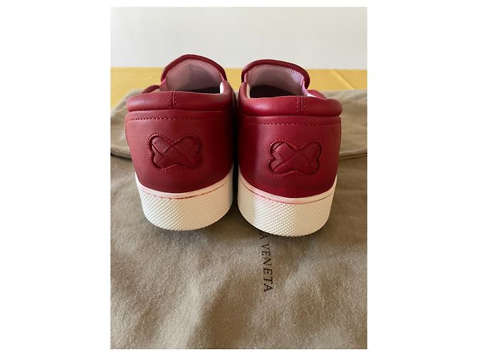 Bottega Veneta Sneaker aus rotem Leder - Ansicht 4