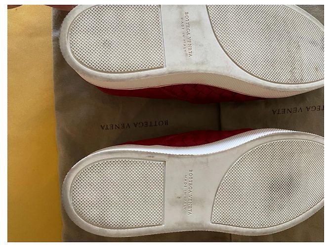 Bottega Veneta Sneaker aus rotem Leder - Ansicht 5