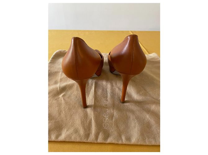 Décolleté Sergio Rossi in pelle marrone taglia 40 - vista 4