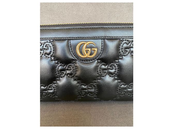 Gucci GG Matelasse Geldbörse Schwarz Leder - Ansicht 3