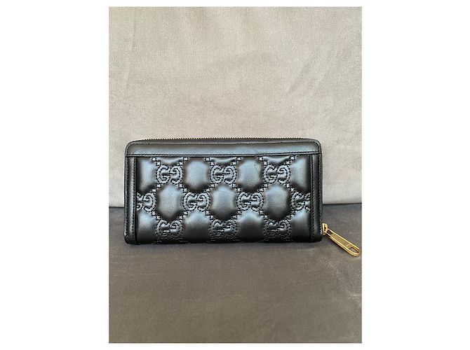 Gucci GG Matelasse Geldbörse Schwarz Leder - Ansicht 4
