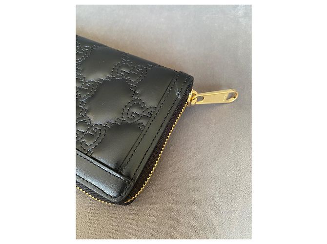 Gucci GG Matelasse Geldbörse Schwarz Leder - Ansicht 5