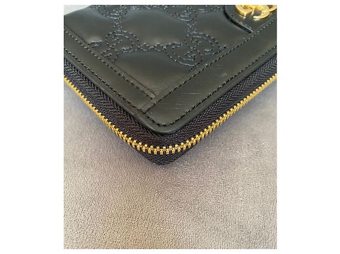 Gucci GG Matelasse Geldbörse Schwarz Leder - Ansicht 6