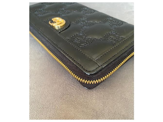 Gucci GG Matelasse Geldbörse Schwarz Leder - Ansicht 7