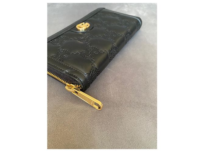Gucci GG Matelasse Geldbörse Schwarz Leder - Ansicht 8