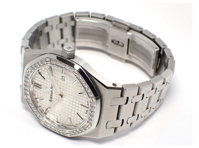 AUDEMARS PIGUET Royal Oak lunetta diamante argento quarzo 67651ST Mens - vista 13