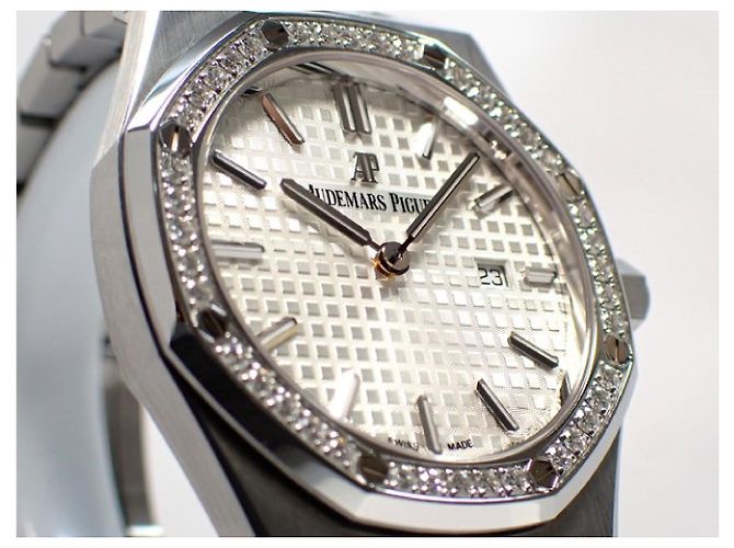 AUDEMARS PIGUET Royal Oak lunetta diamante argento quarzo 67651ST Mens - vista 2