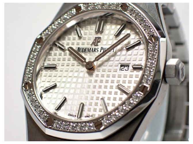 AUDEMARS PIGUET Royal Oak lunetta diamante argento quarzo 67651ST Mens - vista 3
